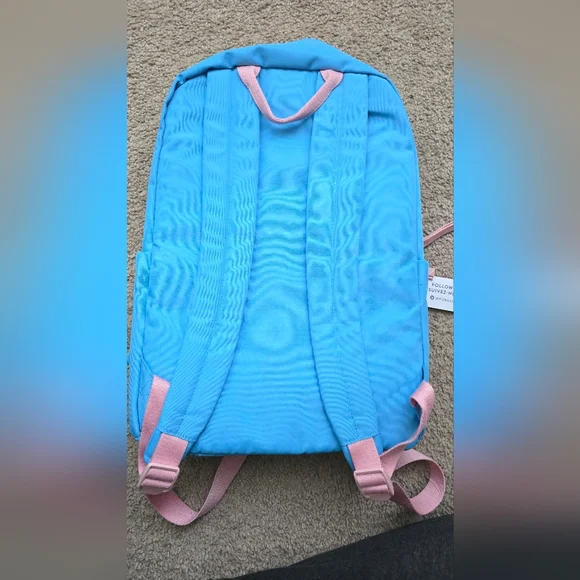 Pura Vida Blue and Pink Backpack With Laptop Sleeve NEW - Picture 5 of 7
